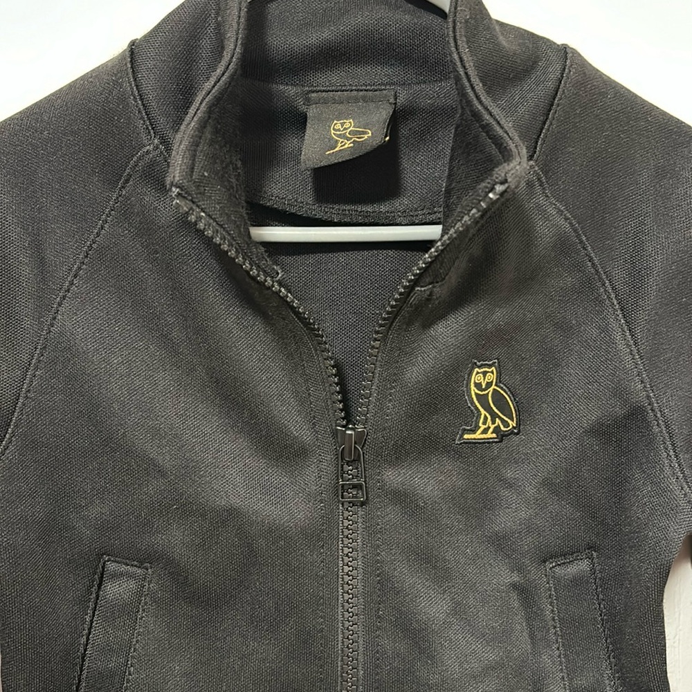 Kids OVO OCTOBERS VERY OWN, Owl zip up hoodie sweatshirt